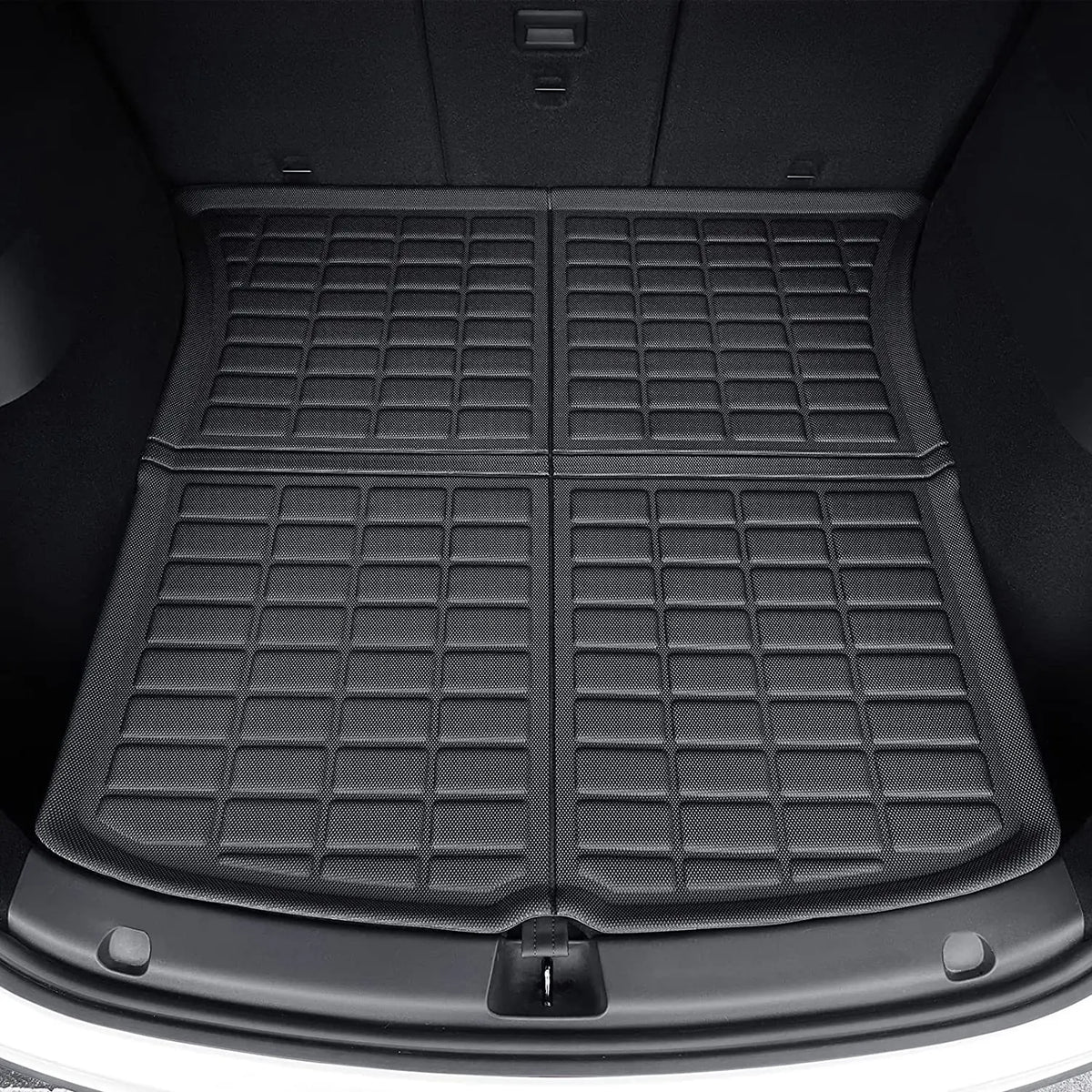 tapis sol voiture tesla noir texture micro perforée moderne