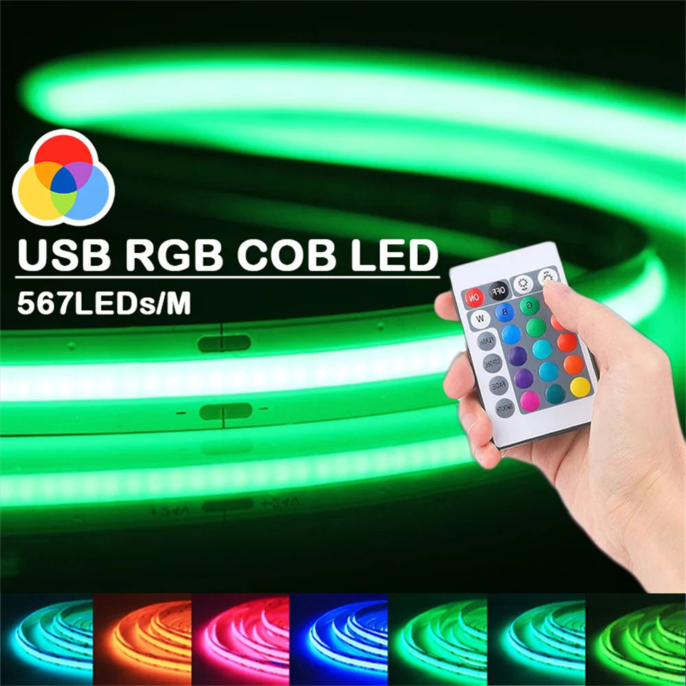 ruban led flexible 567 leds rgb changement couleur télécommande moderne vert rouge bleu violet