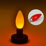 ampoules led décoratives rouge modernes vis e14 quatre diodes jaunes quatre ampoules