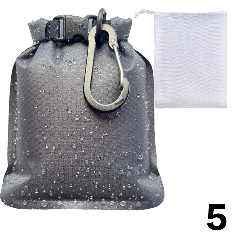 sac étanche voyage noir blanc vert hexagon texture tissée moderne boucle cordon