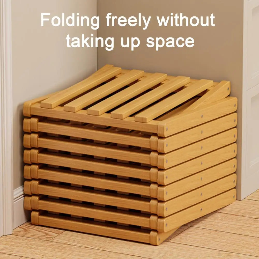 étagère pliable bois chaussures moderne réutilisable niveaux entrée couloir petit espace