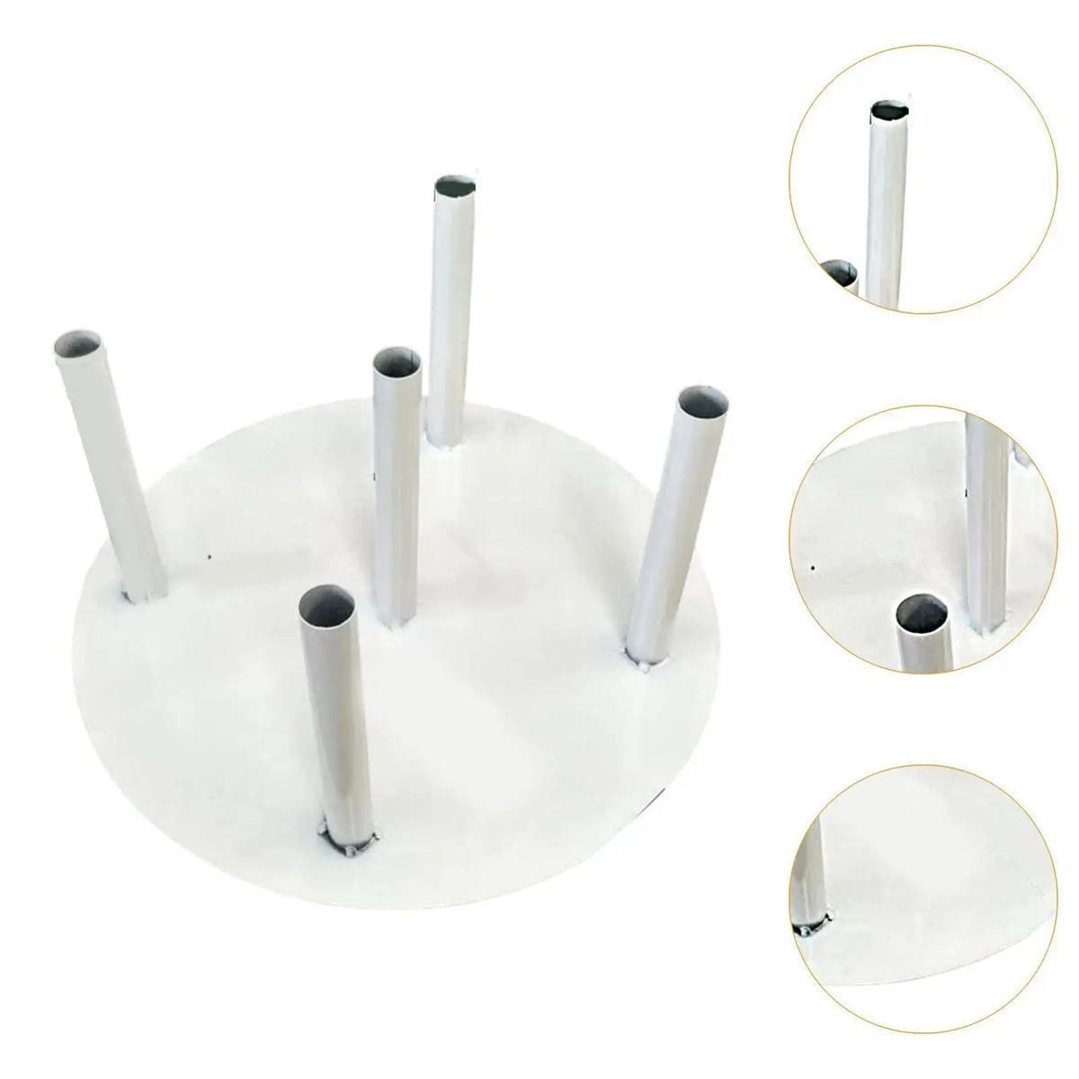 Support fleurs blanc moderne mariage sans marques visible diamètre 20cm