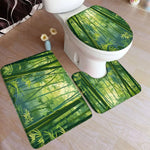 tapis toilette moderne vert feuilles bambou motifs floraux respectueux environnement adhésif salle bain