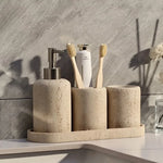 porte savon moderne porte brosse dents pierre naturelle ensemble salle bain porte gobelet minimaliste