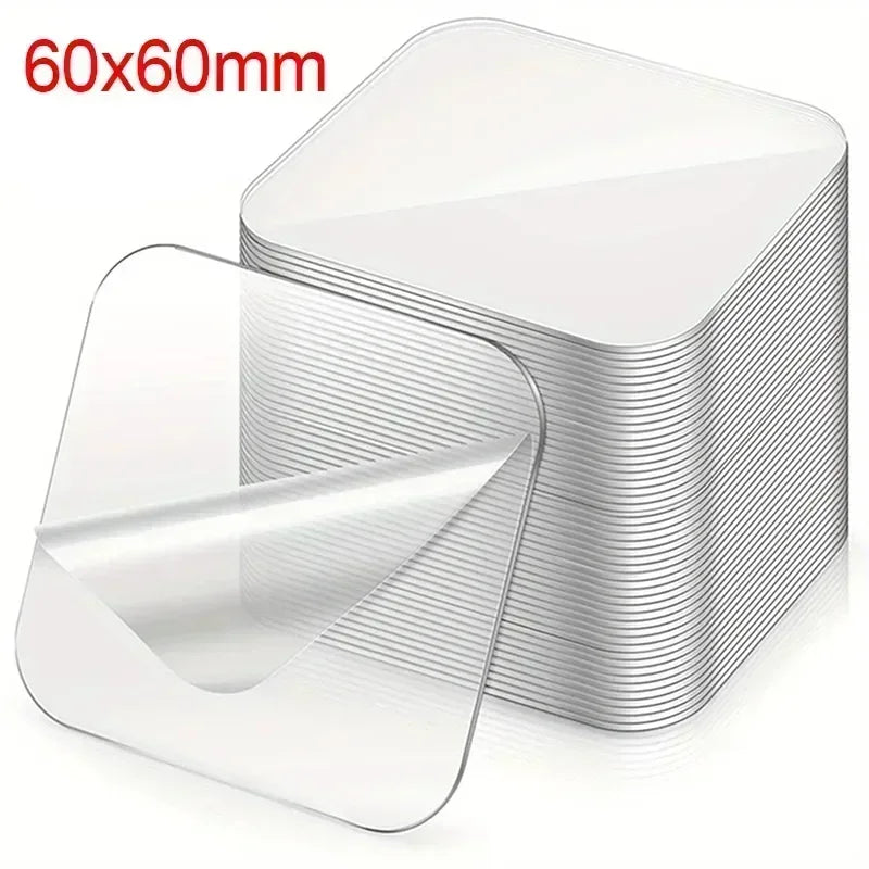 ruban adhésif double face transparent auto collant imperméable réutilisable pvc ultra fort 60x60mm bricolage