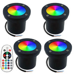 spot lumineux led extérieur noir moderne ip65 télécommande autonome flux lumineux 2492000
