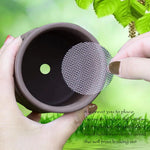 filet protection pot fleur blanc maille fine adhésif pratique utilitaire drainage 10cm 7.5cm 5cm