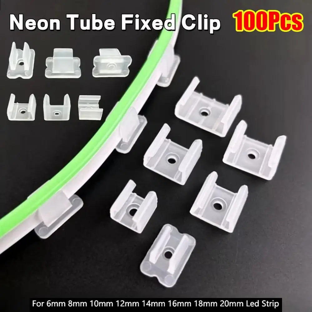 clips fixation ruban led blancs opaques pratiques 6mm 8mm 10mm 12mm 14mm 16mm 18mm