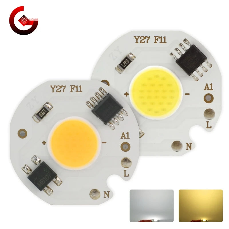 Plaque LED moderne 10W 7W 5W 3W Smart IC blanc circulaire LED beads chip