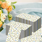 serviettes jetables tennis raquettes balles moderne blanc vert bleu doré pack 40 pièces