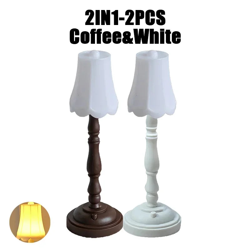 lampe table champignon blanc marron classique base stable abat jour câble
