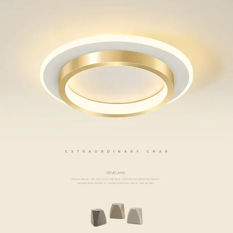 plafonnier led moderne rond carré blanc doré luminaire intérieur salon chambre couloir salon luxe