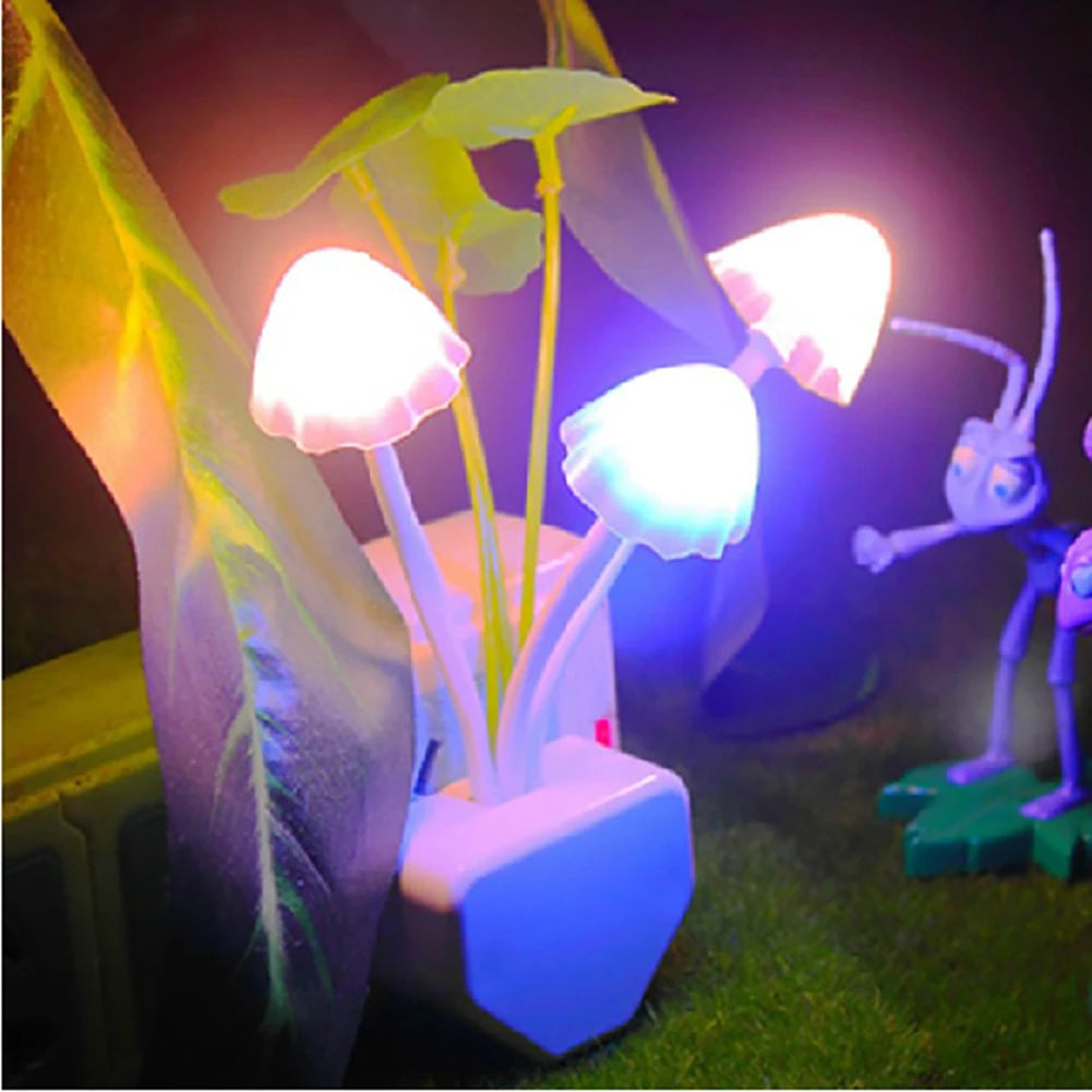 Lampe champignon bleue LED capteur