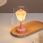 lampe table classique blanche rose plissée maison poupée accessoire miniature jouet enfant