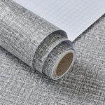 papier peint auto adhésif moderne texture lin beige clair imperméable vinyle 55cm 1m 3m