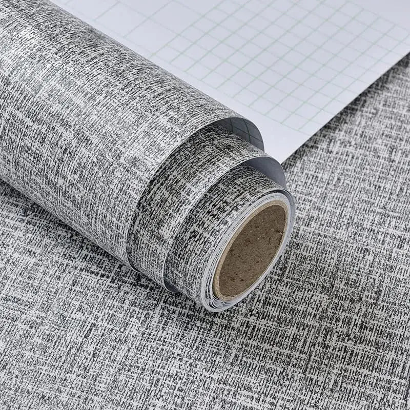 papier peint auto adhésif moderne texture lin beige clair imperméable vinyle 55cm 1m 3m