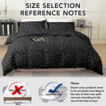 ensemble literie léopard noir moderne couverture taies oreillers motifs animaux