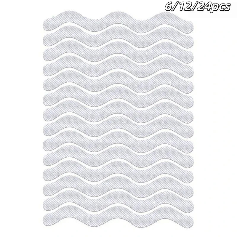 bandes antidérapantes autocollantes transparentes douche baignoire escalier sol sécurité maison motif rayures
