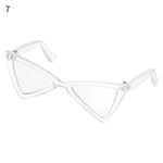 lunettes soleil transparentes clips nasaux verres colorés moderne rouge noir blanc bleu clair rose