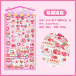 sticker 3d kawaii alimentaire animal multicolore bricolage scrapbooking coque téléphone cadre photo