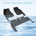 tapis sol voiture tesla model noir rayures horizontales moderne clips protection pieds