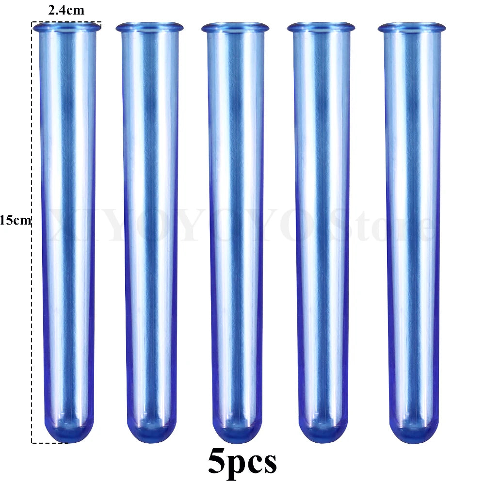 vases tubes essai transparent blanc bleu violet orange decoration maison hydroponie plantes fabrication minimaliste