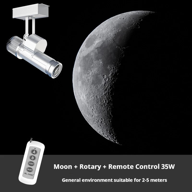 projecteur led lune jupiter terre moderne blanc gris orange bleu