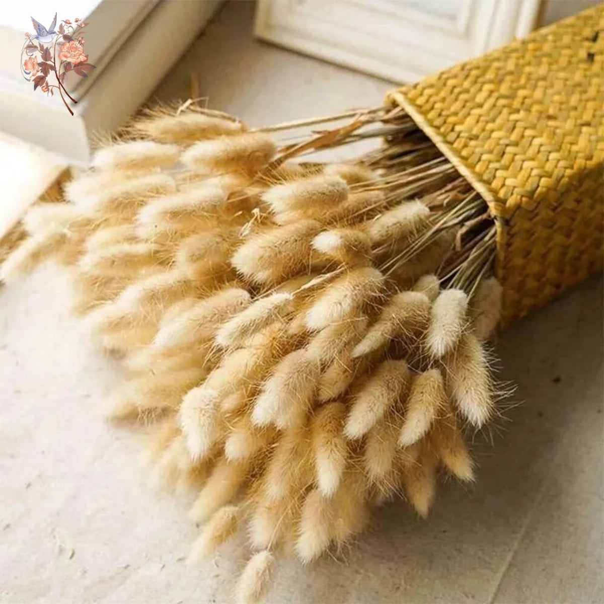bouquet fleurs séchées herbe rabbit tail décoration maison mariage anniversaire boho naturelle rustique