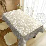 nappe table rectangulaire imperméable motif feuilles beige moderne polyester cuisine salon mariage extérieur