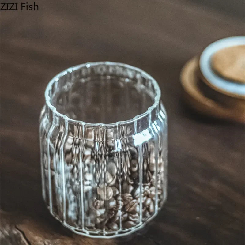 boîte hermétique verre couvercle bois rangement cuisine imperméable qualité alimentaire japonais transparent vertical moderne