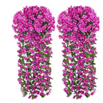 guirlande fleurs artificielles violet blanc rose rouge jaune modernes décoration mariage anniversaire intérieur