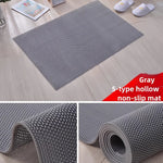 tapis anti dérapant gris pvc motif géométrique moderne adhésif salle bain cuisine