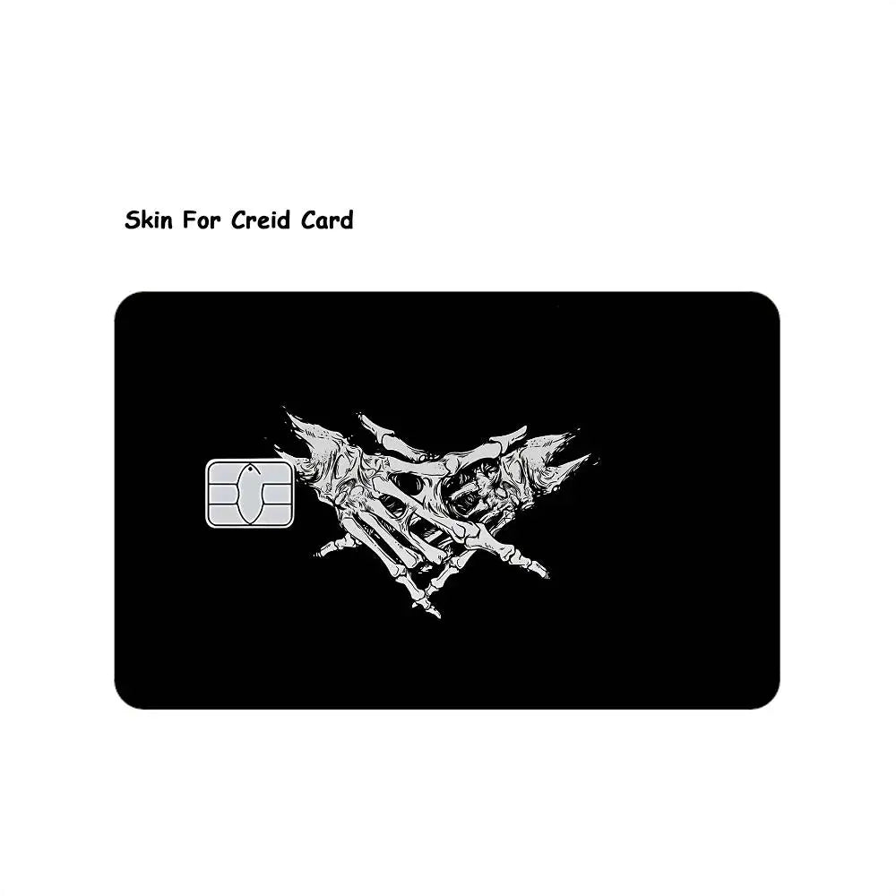 autocollants carte credit main squelette coeur graphique résistants rayures imperméables pack pièces adhésifs étanches