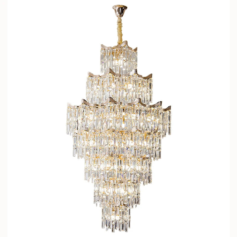 lustre cristal doré élégant moderne encastré brillant transparent haute qualité facile