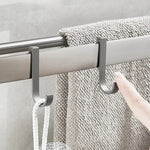 crochet mural moderne aluminium noir blanc gris fixations adhésives multifonction salle bain cuisine