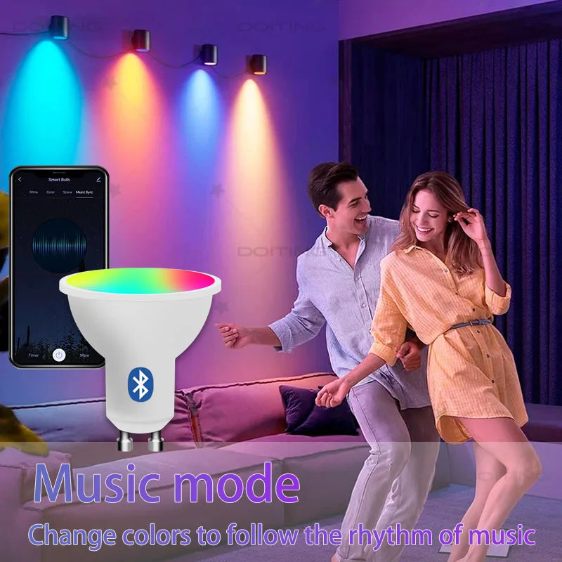 ampoule led bluetooth blanc moderne globulaire 2700k 6500k app controle 170deg intelligençe