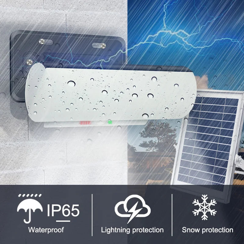 lampe solaire led blanc moderne ip65 panneau solaire réglable intensitéextérieurintérieur