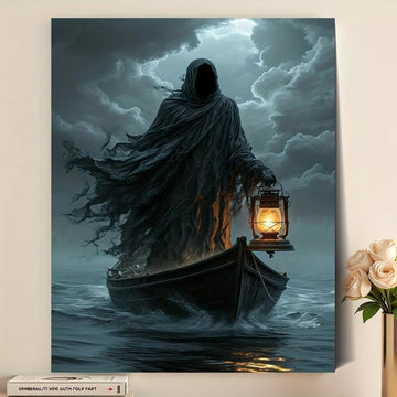 peinture numéros fantômes sombres toile 40x50cm art contemporain réalisme fantastiqueDecorationIntérieure