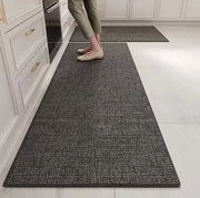 tapis cuisine antidérapant gris moderne 90x240cm confort texture tissée