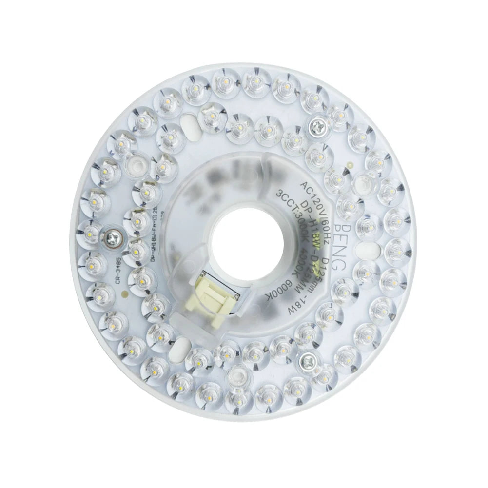 plaque led blanc moderne diodes rond connecteurs électronique 16cm diamètre remplacemement plafonnier