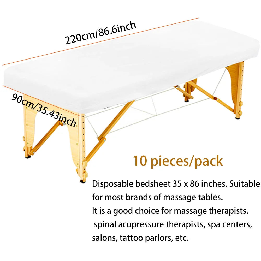 couvre lit jetable blanc élastique massage table moderne 35x86 pouces pack 10pcs