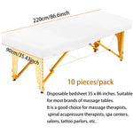 couvre lit jetable blanc élastique massage table moderne 35x86 pouces pack 10pcs