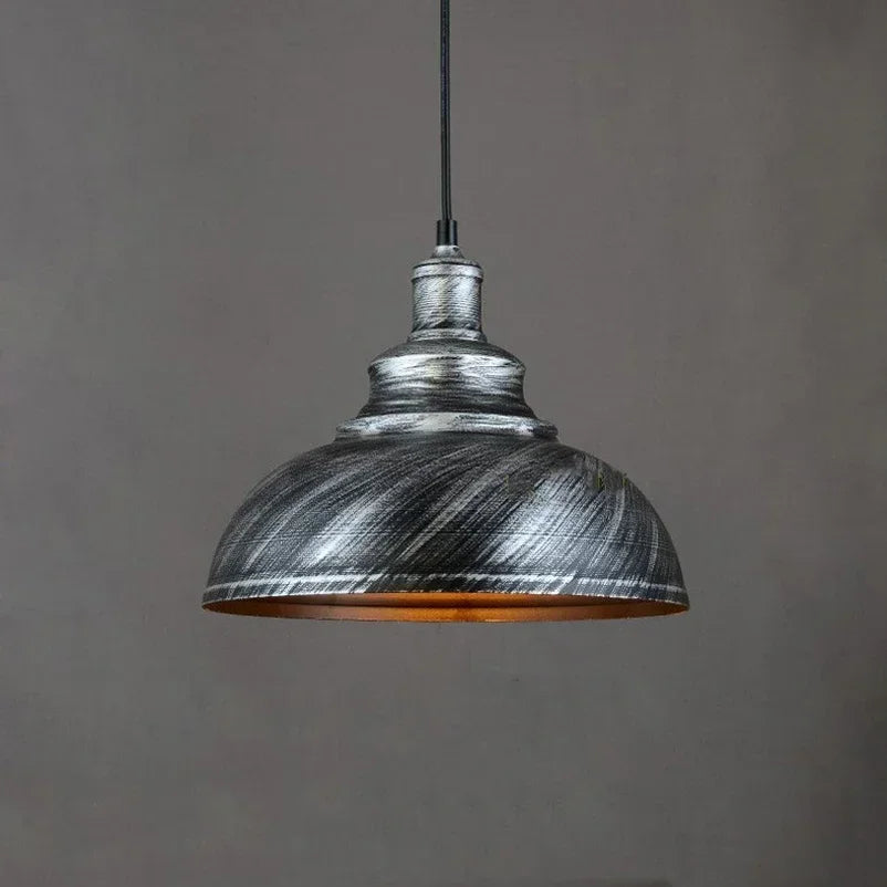 lampe suspendue industrielle vintage bronze argent noir métal vieilli câble suspendu sans ampoule 10m²