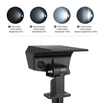 spot solaire led extérieur moderne noir ip65 modes éclairage piquet abs