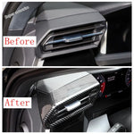 cache climatisation noir fibre carbone moderne audi a3 8y 2021 2024intérieur abs
