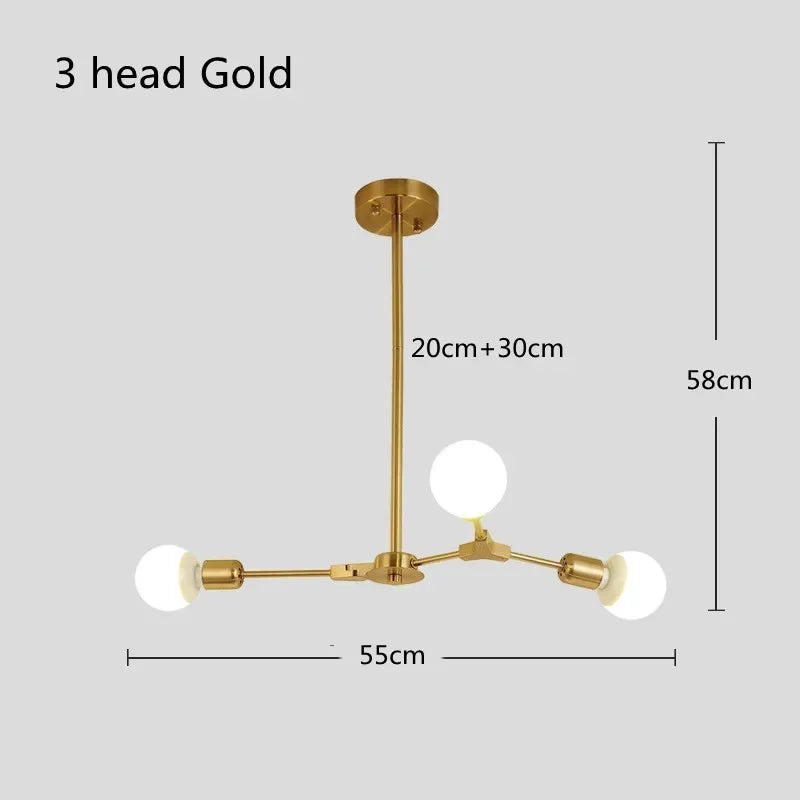 suspension lumineuse moderne or noir sphères translucides scandinave structure métallique pince suspension