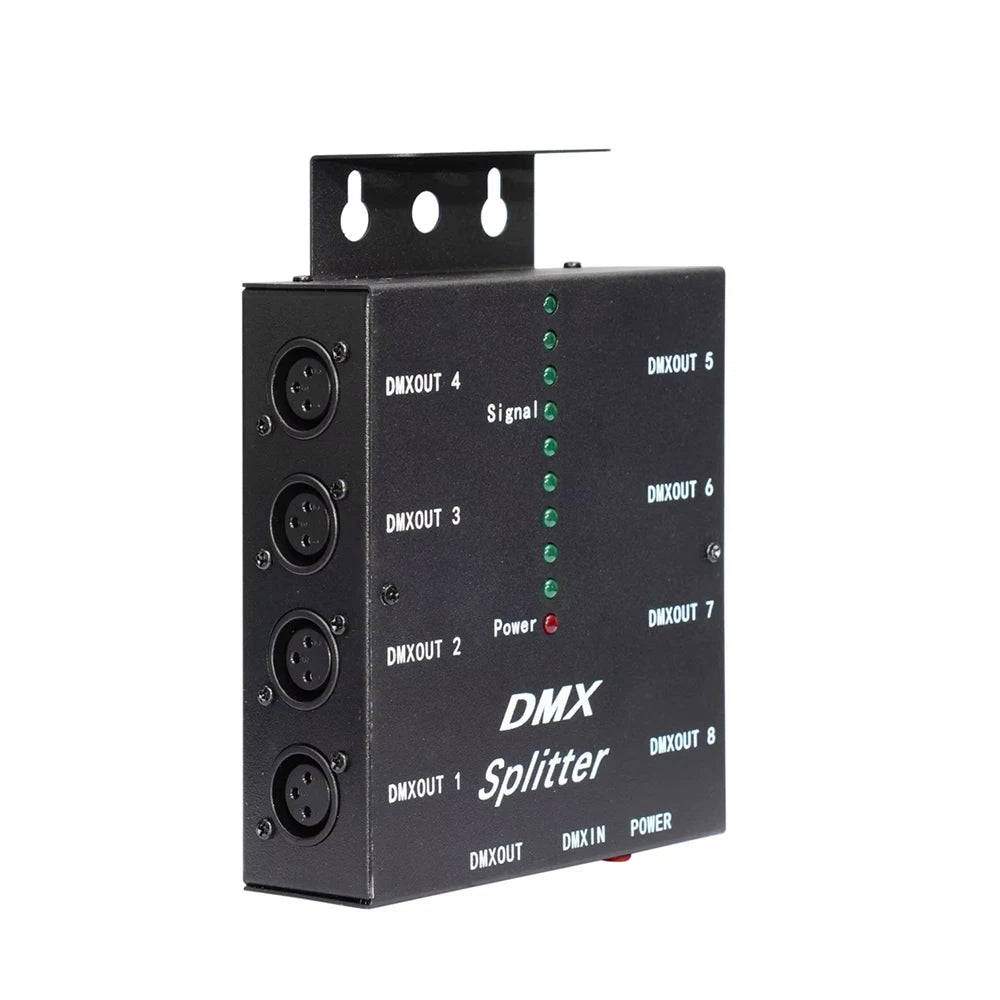 splitter dmx xlr noir prises dmx out prise dmx in contrôleur rvb