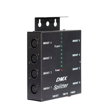 splitter dmx xlr noir prises dmx out prise dmx in contrôleur rvb