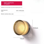 lampe murale moderne blanc orange marron rayures horizontales adhésif câbles certification led pvc