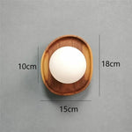 appliques murales modernes lampes bois décoratives éclairage quotidien scandinave sphère blanche minimaliste